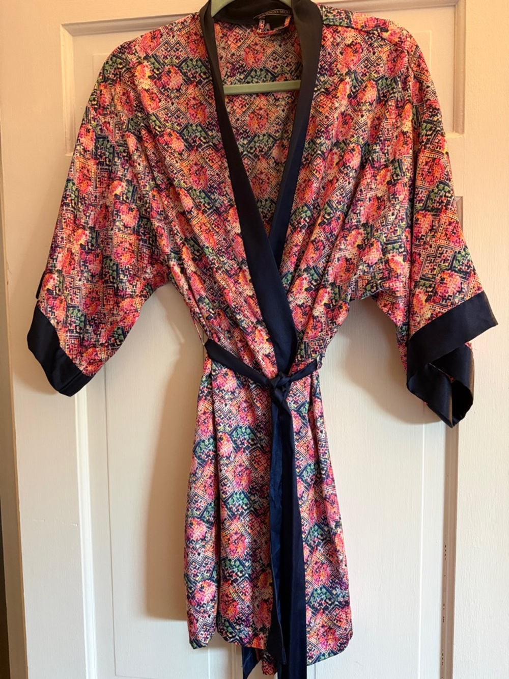 Victoria’s Secret Satin Robe - Pink Multicolored